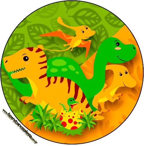 Dinosaurs Party Toppers or Free Printable Candy Bar Labels.