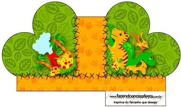 Dinosaurs Party Heart Shaped Open Box. 