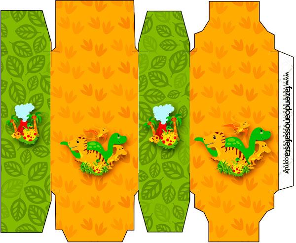 Dinosaurs Party: Free Printable Box.