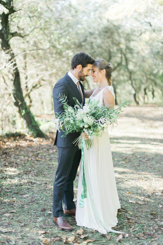 organic greenery elopement