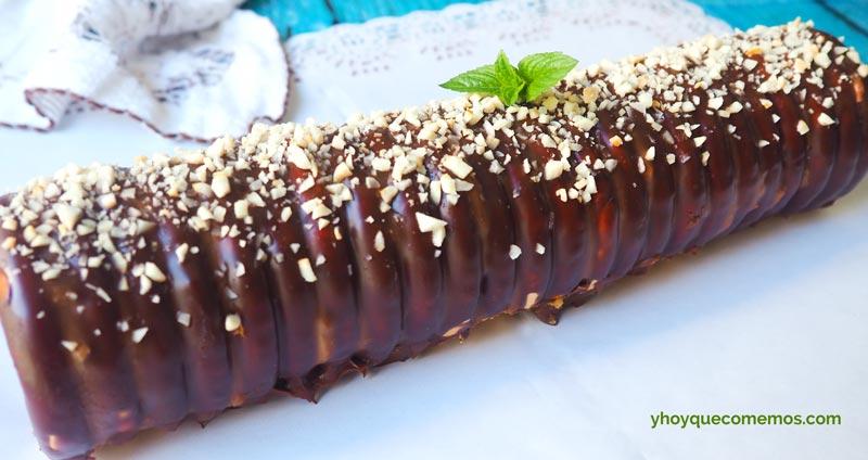 brazo gitano de galletas y flan 3