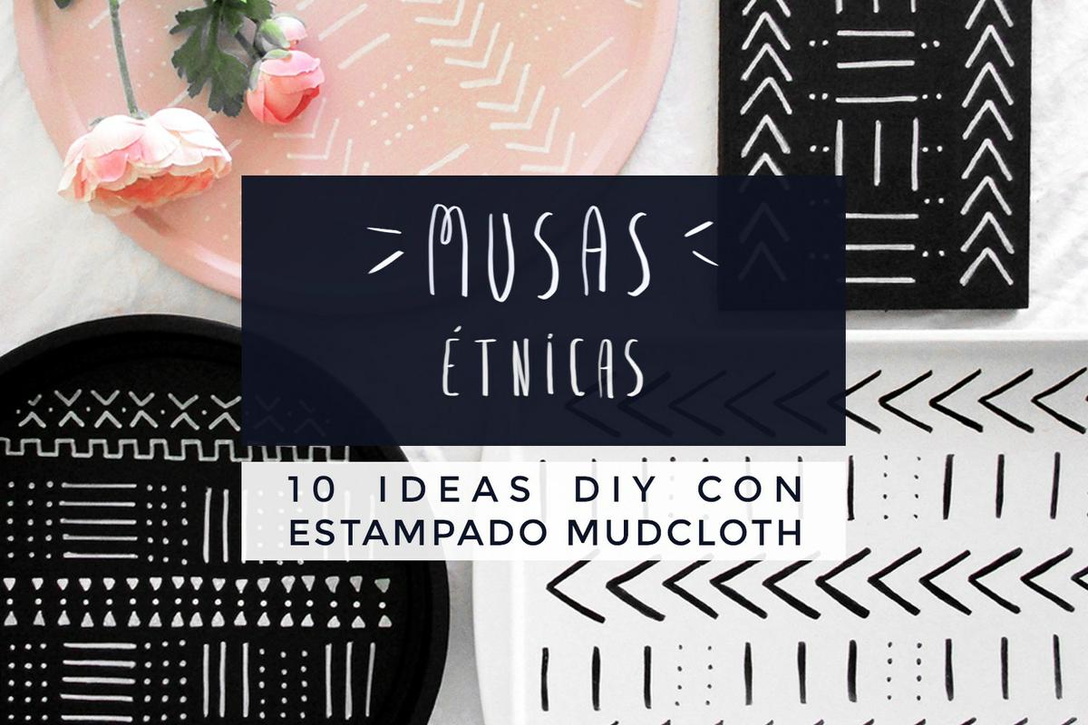 10 ideas con patrón mudcloth DIY, visto en "I am a Mess Blog"