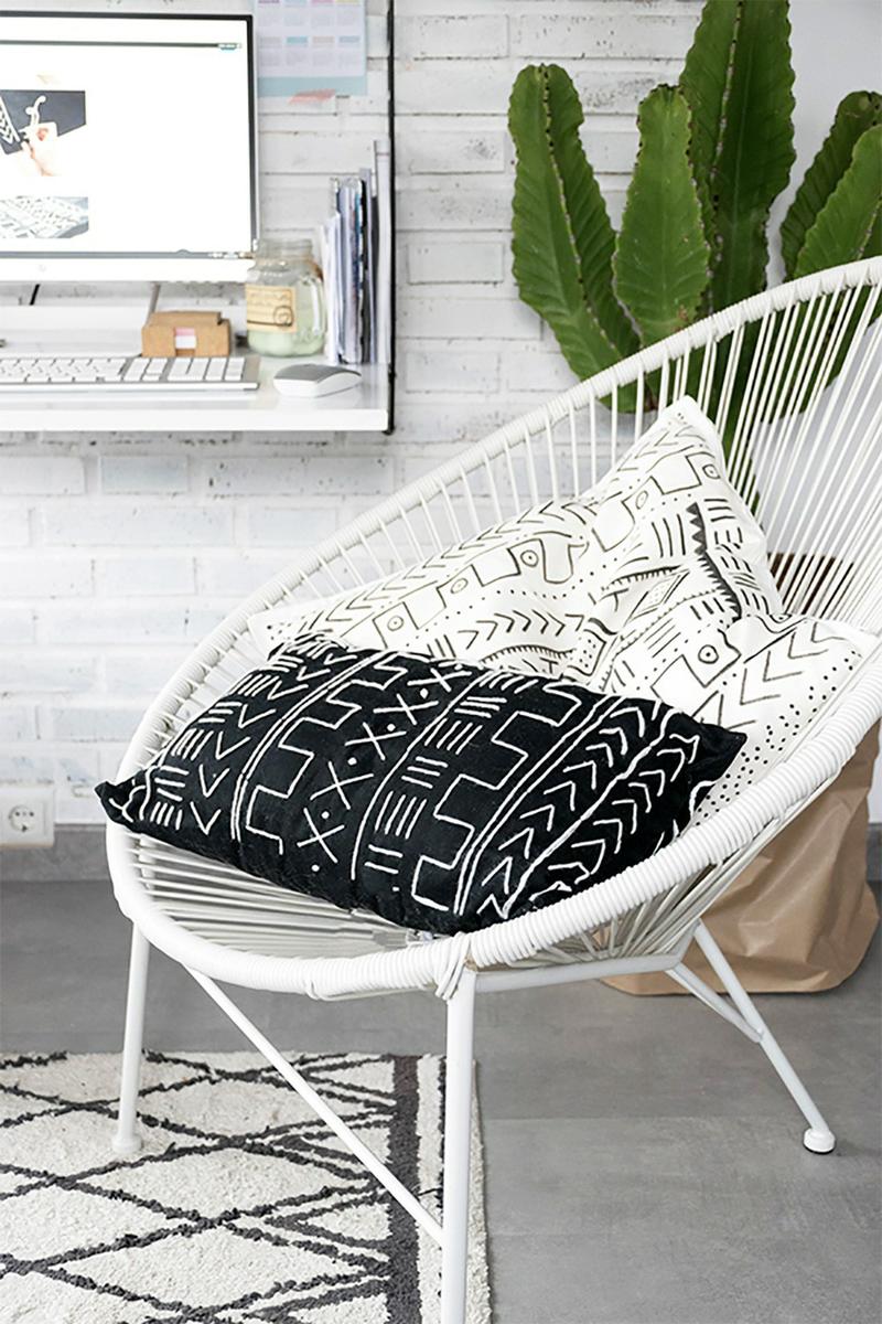 10 ideas con patrón mudcloth DIY, visto en "I am a Mess Blog", fuente "FrutoSamore"