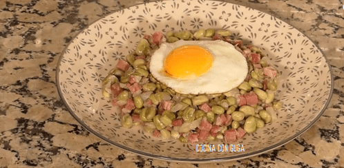 receta de habas con jamón