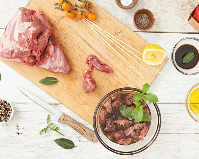 Adobo de soja, lima y menta