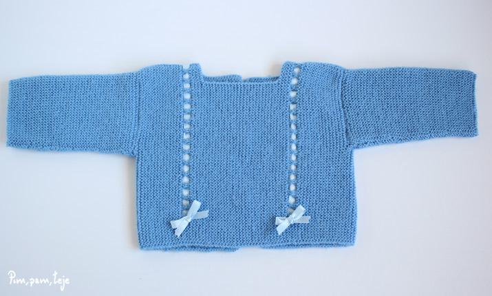 Patrón para tejer un jersey sencillo de bebé