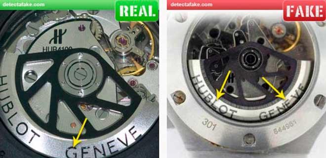 cómo identificar un reloj hublot falso gracias a las letras grabadas en el mismo