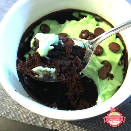 mug cake chocolate y menta