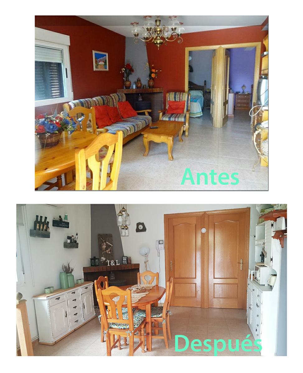 Comedor estilo rustico chic - Antes y despues del espacio de comedor rustico