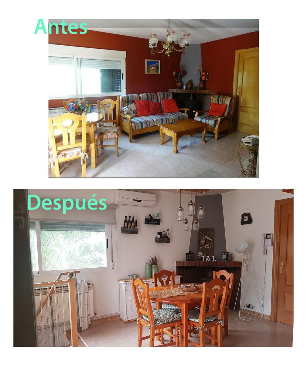 Comedor estilo rustico chic - Antes y despues de salon a comedor