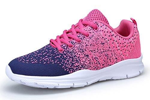 KOUDYEN Zapatos Zapatillas Running para Mujer Sneakers Fitness,XZ746-W-pinkblue-EU39