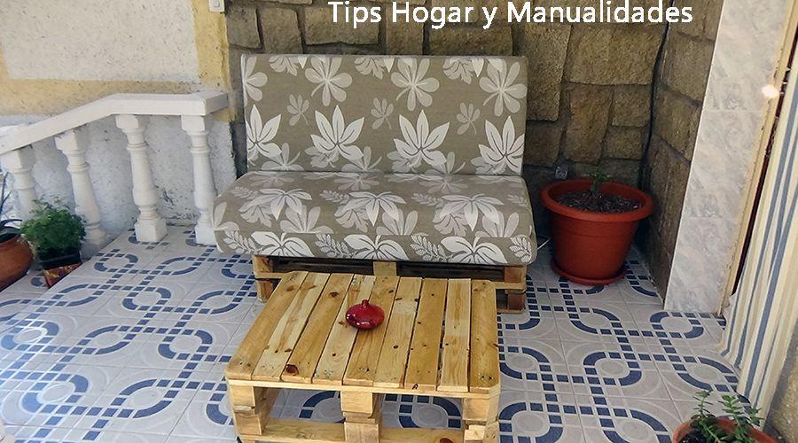 Mesa de centro con palets reciclados 