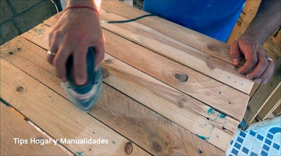 Mesa de centro con palets reciclados 