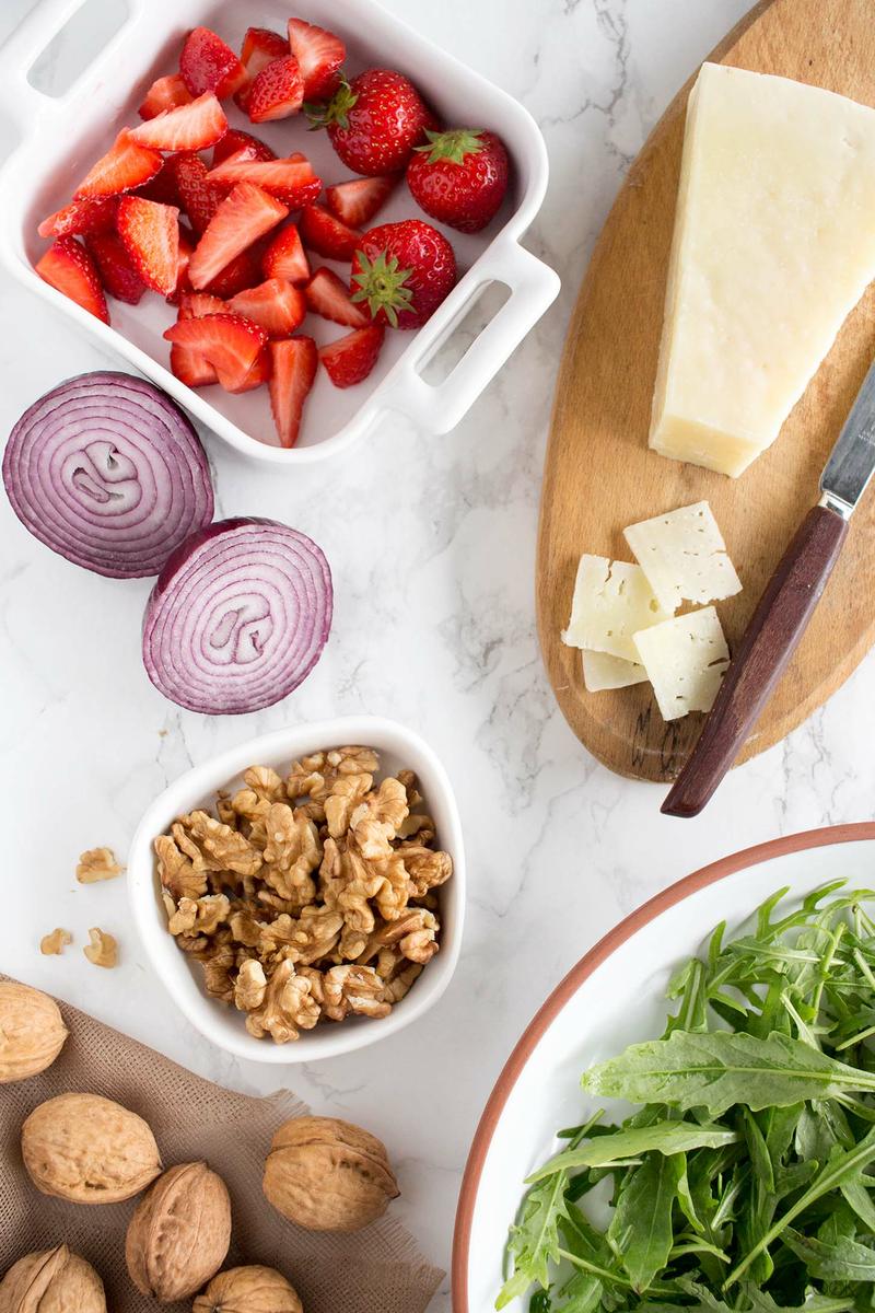 ensalada con fresas ingredientes