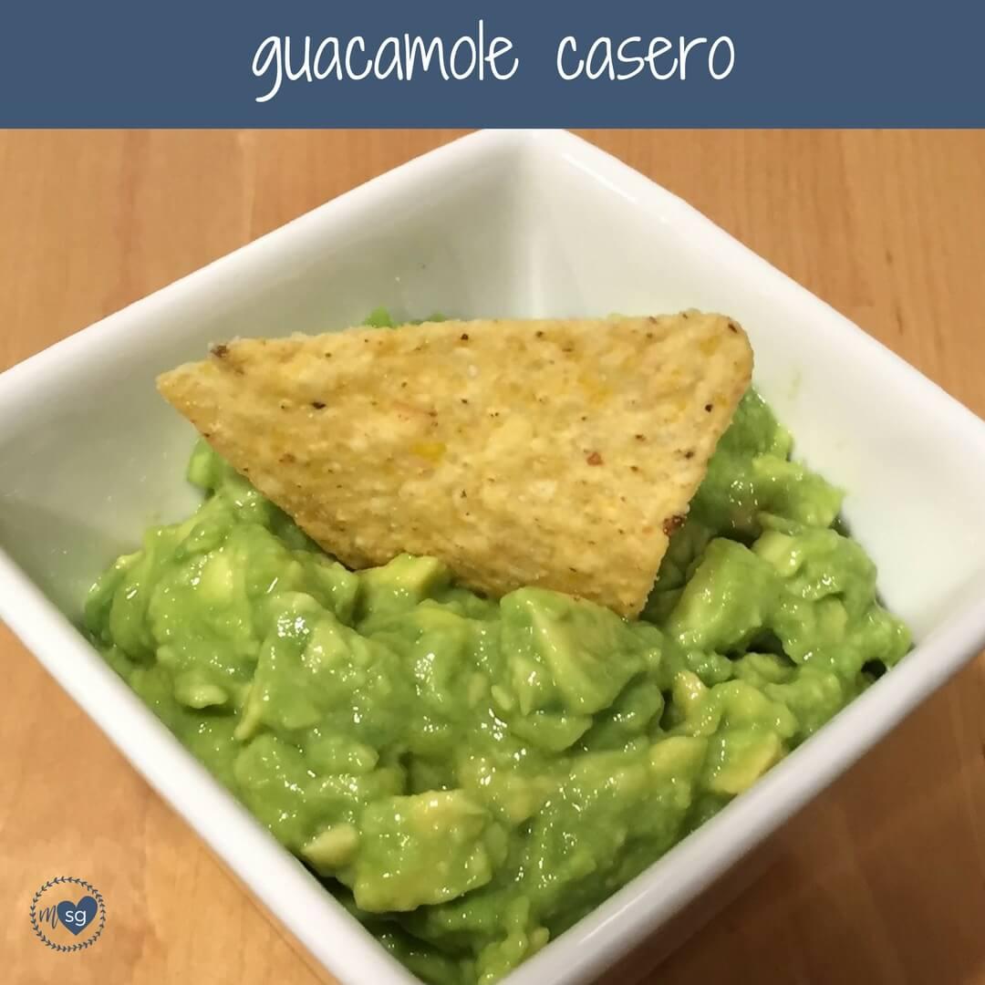 receta guacamole casero