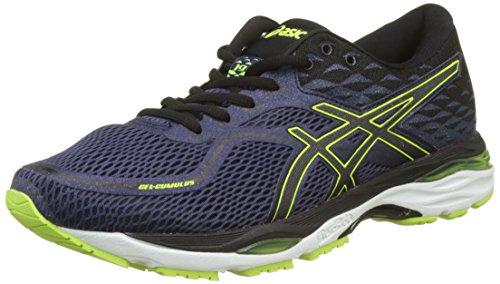Asics Gel Cumulus 19, Zapatillas de Running para Hombre, Azul (Indigo Blue/Black/Safety Yellow 4990), 43.5 EU