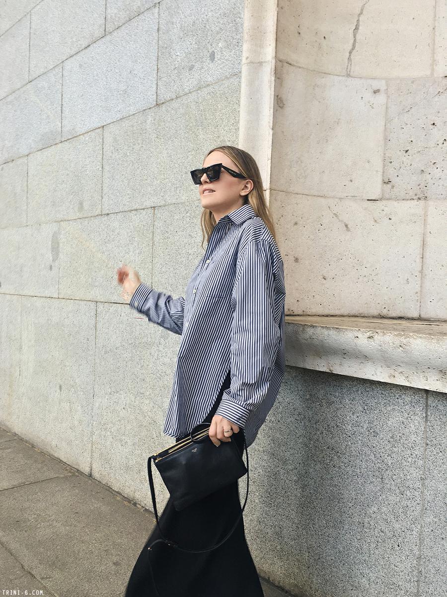 Trini |Balenciaga shirt The Row skirt