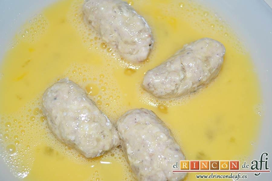 Croquetas de pulpo, luego pasarlas por huevo batido
