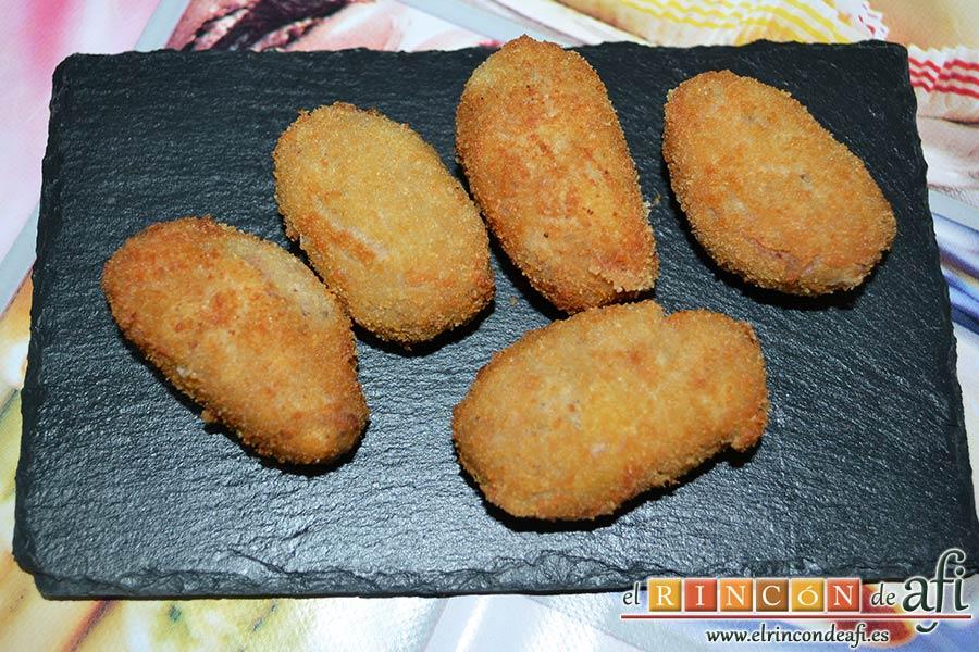 Croquetas de pulpo, sugerencia de presentación