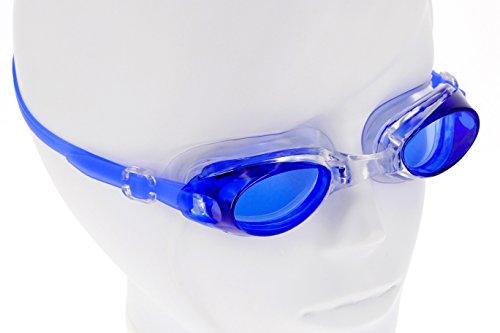 Gafas de Natacion Para Adulto, Hombre o Mujer, Unisex / Lentes Anti-Vaho / Doble Correa Elastica / Gafas de Piscina de Silicona para Nadar (Azul)