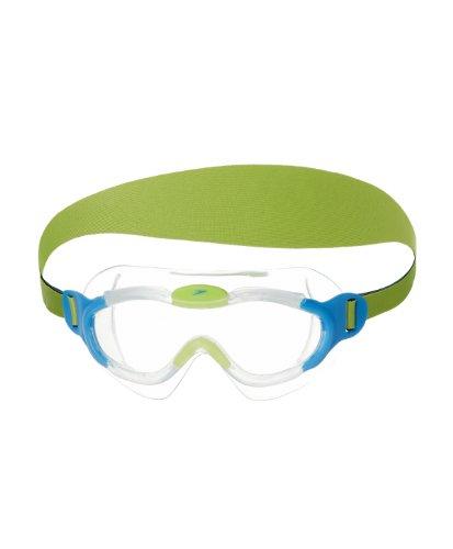 Speedo Biofuse Sea Squad Mask Infants Gafas de natación, Unisex bebé, Verde/Azul, One Size