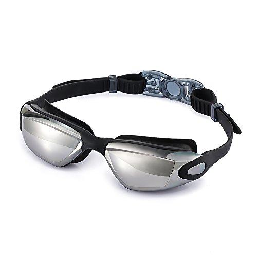 Gafas de Natación Landnics, Lentes Protección con Cristal Anti Niebla UV, Cómodas Sello Hermético, Libre de Fugas y Mejor Campo de Visión para Hombres Mujeres Adultos Jóvenes Niños