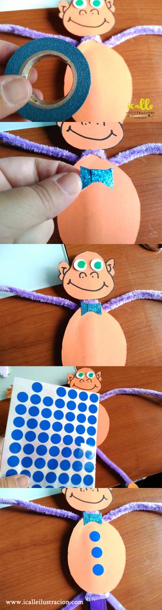 Muñecos divertidos con imanes mono paso a paso
