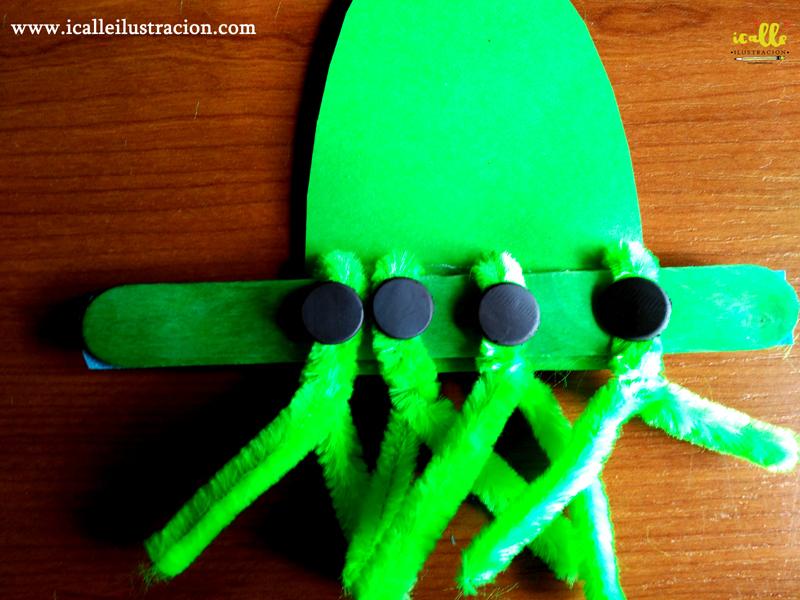 Muñecos divertidos con imanes paso a paso marciano