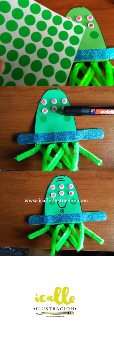 Muñecos divertidos con imanes paso a paso marciano