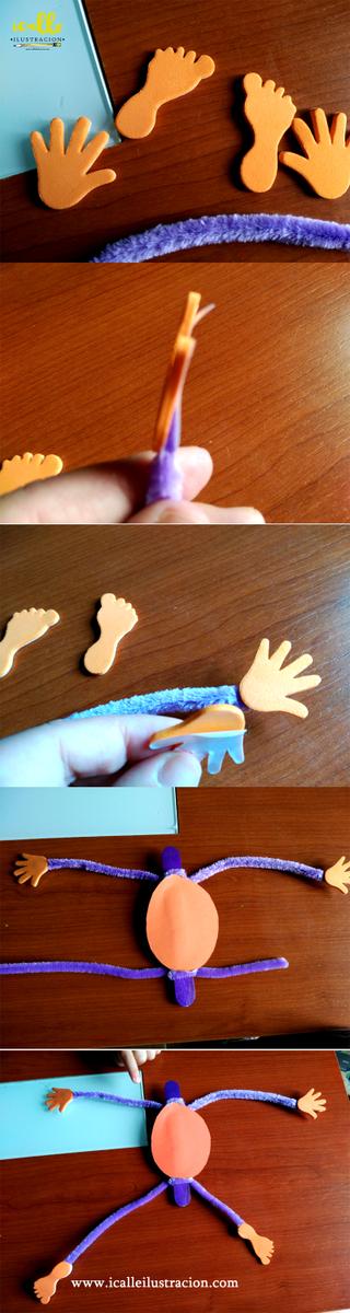 Muñecos divertidos con imanes mono paso a paso