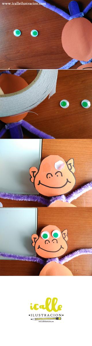 Muñecos divertidos con imanes mono paso a paso