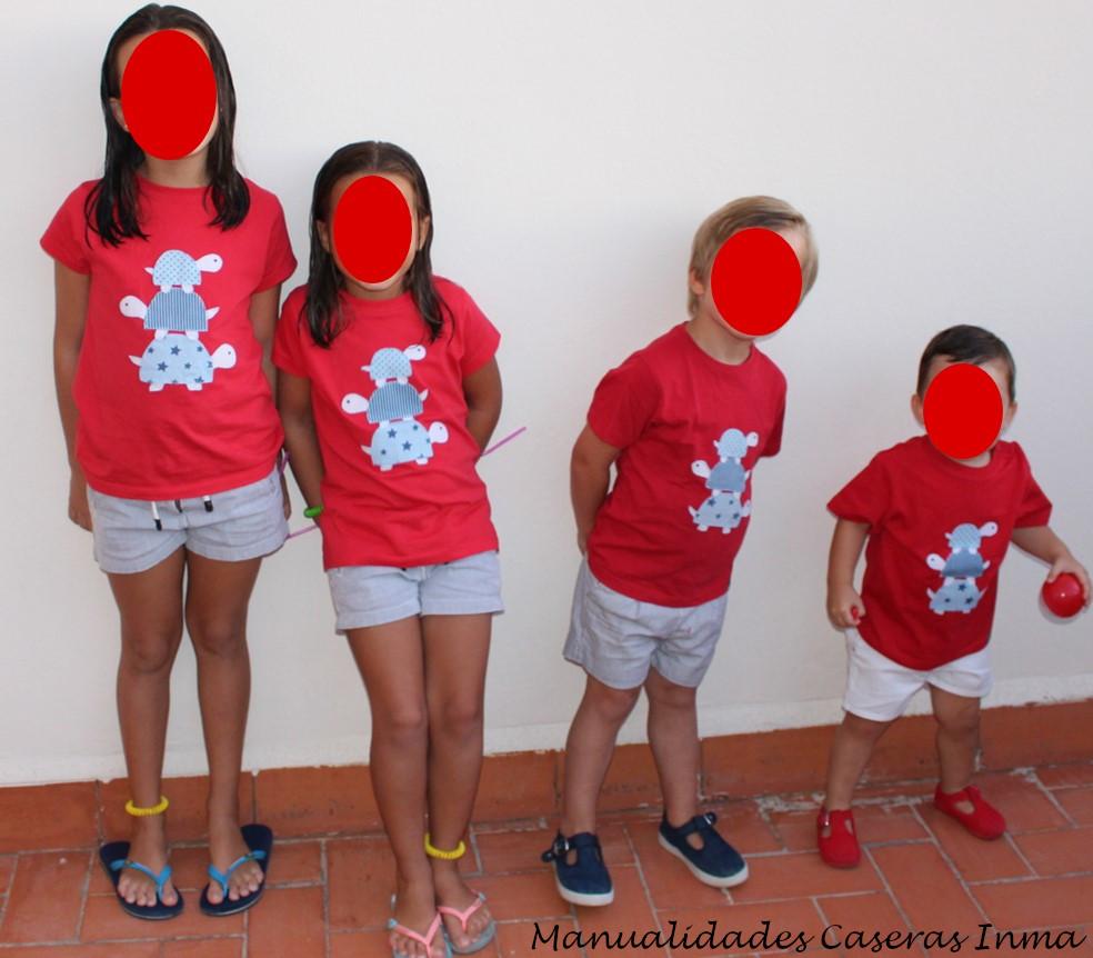 Manualidades Caseras Inma_ Camiseta tortugas con mis sobrinos por modelos