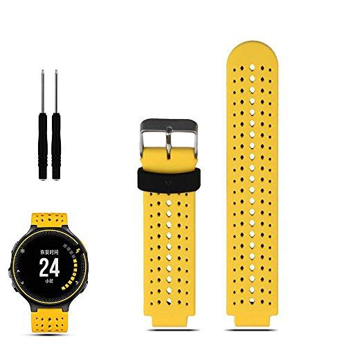 iFeeker Accesorio Air Hole Style Silicona suave correa de reloj de repuesto con herramientas diseñadas para Garmin Forerunner 220/230/235/630/620/735XT Sports GPS Correa de reloj