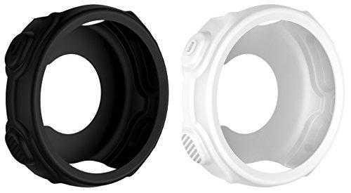 BlueBeach® 2 Pieza Funda Protectora de Silicona para Garmin Forerunner 235 / 735XT (Blanco y Negro)