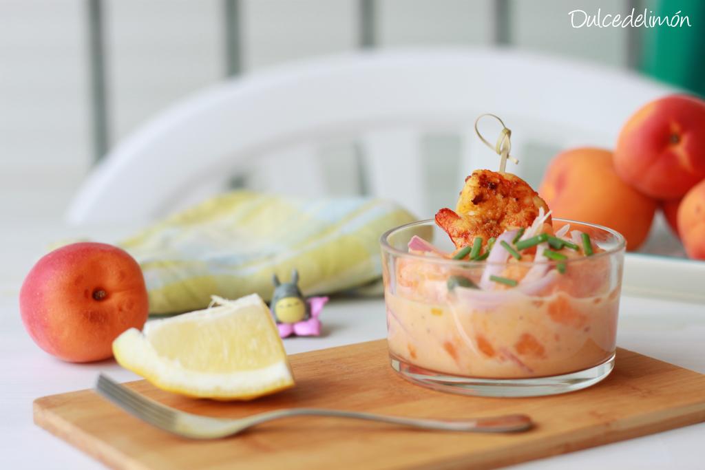 Esto no es un ceviche de albaricoque con gambas picantes