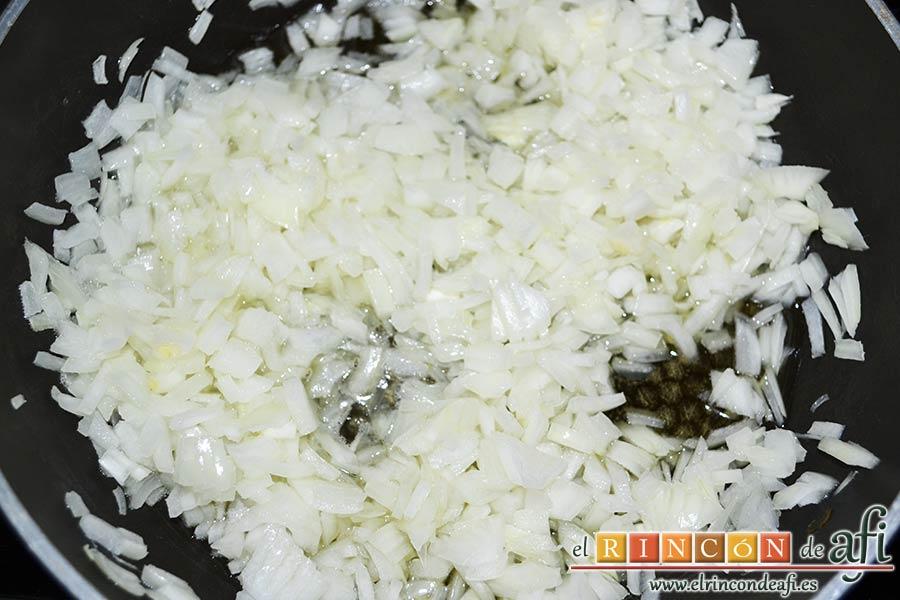 Tortiglioni del Cardenal, rehogar a fuego muy suave