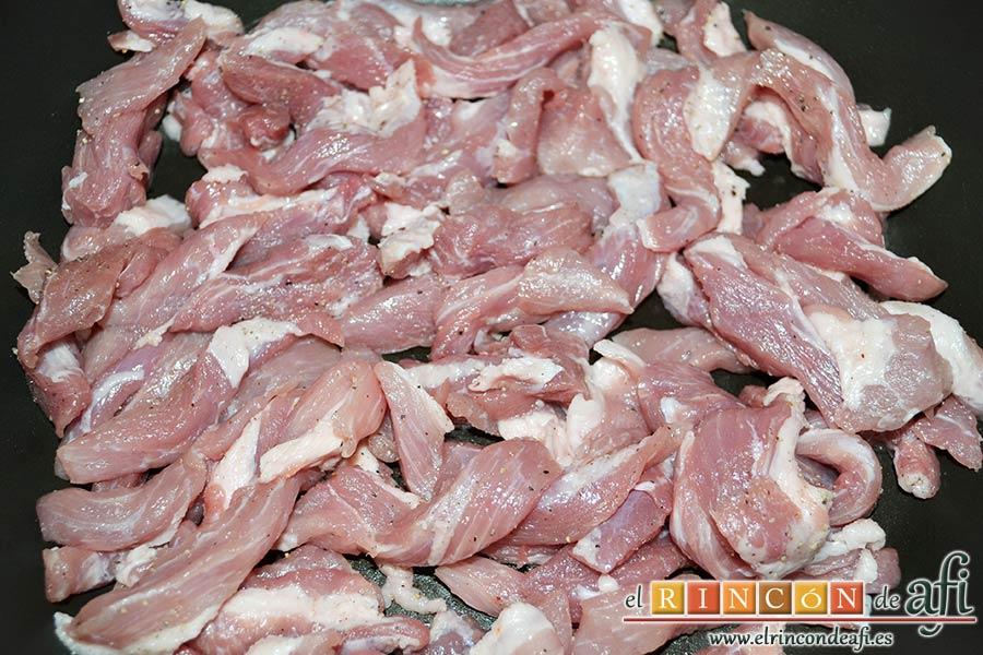 Tortiglioni del Cardenal, salterar en otra sartén con muy poca aceite