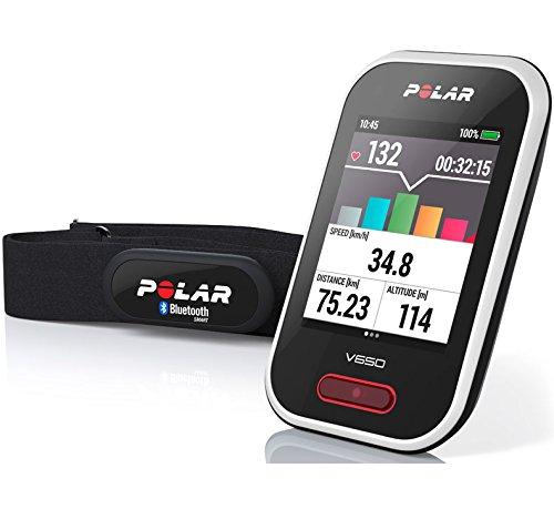 Polar V650 HR - Ciclocomputador para bicicleta con GPS y trasmisor de frecuencia cardíaca H6