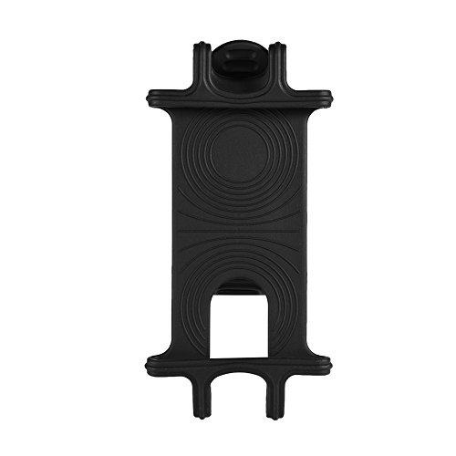Soporte Giratorio Universal del Teléfono Silicona para Bicicleta Moto MTB y GPS(Negro)