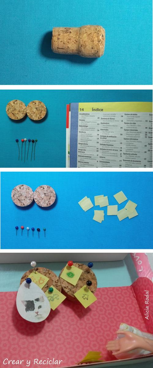 Miniaturas para el office: Silla, papelera y corcho DIY 