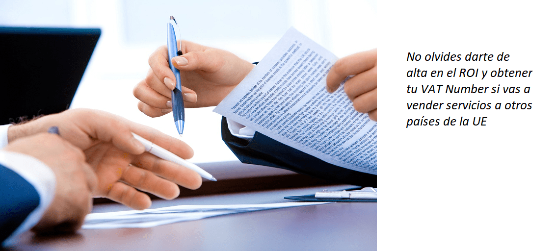 ofrecer servicios en mi blog ROI VAT number