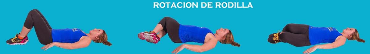 Fisioterapia de columna vertebral, ejercicio de rotación de rodillas