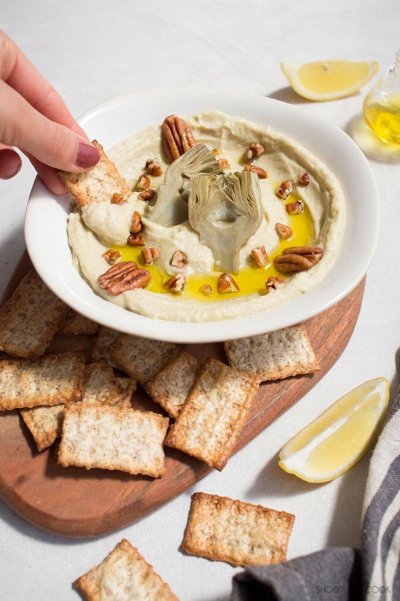 hummus de alcachofas