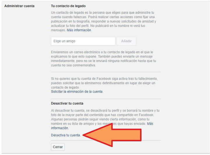Cómo dar de baja una cuenta de facebook por completo eliminar perfil de Facebook definitivamente desde navegador en PC y desde móvil Android o iPhone Tutorial actualizado a 2018