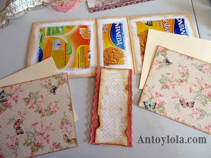 como hacer la estructura de un mini álbum con una caja de galletas
