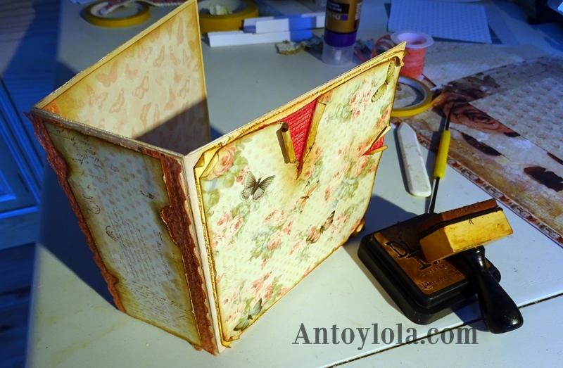 como hacer la estructura de un mini álbum con una caja de galletas