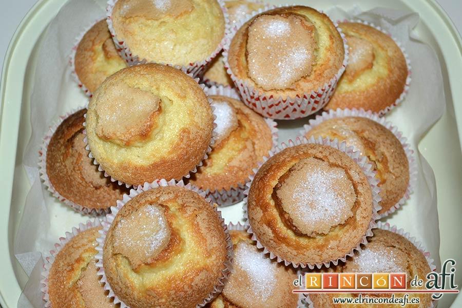 Magdalenas de aceite de oliva, guardarlas en recipiente hermético