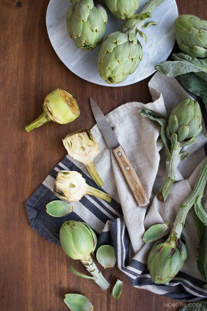 alcachofas con almejas