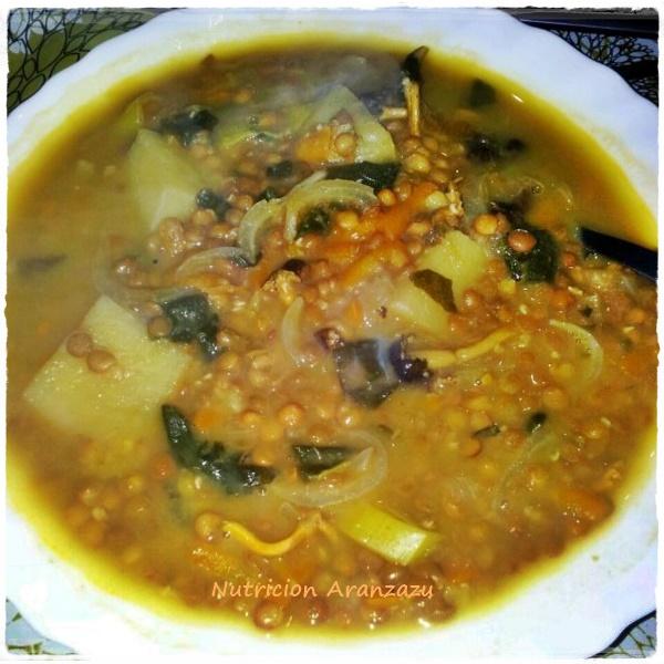 Lentejas Veganas con Cantharellus