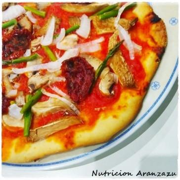 Pizza vegana casera